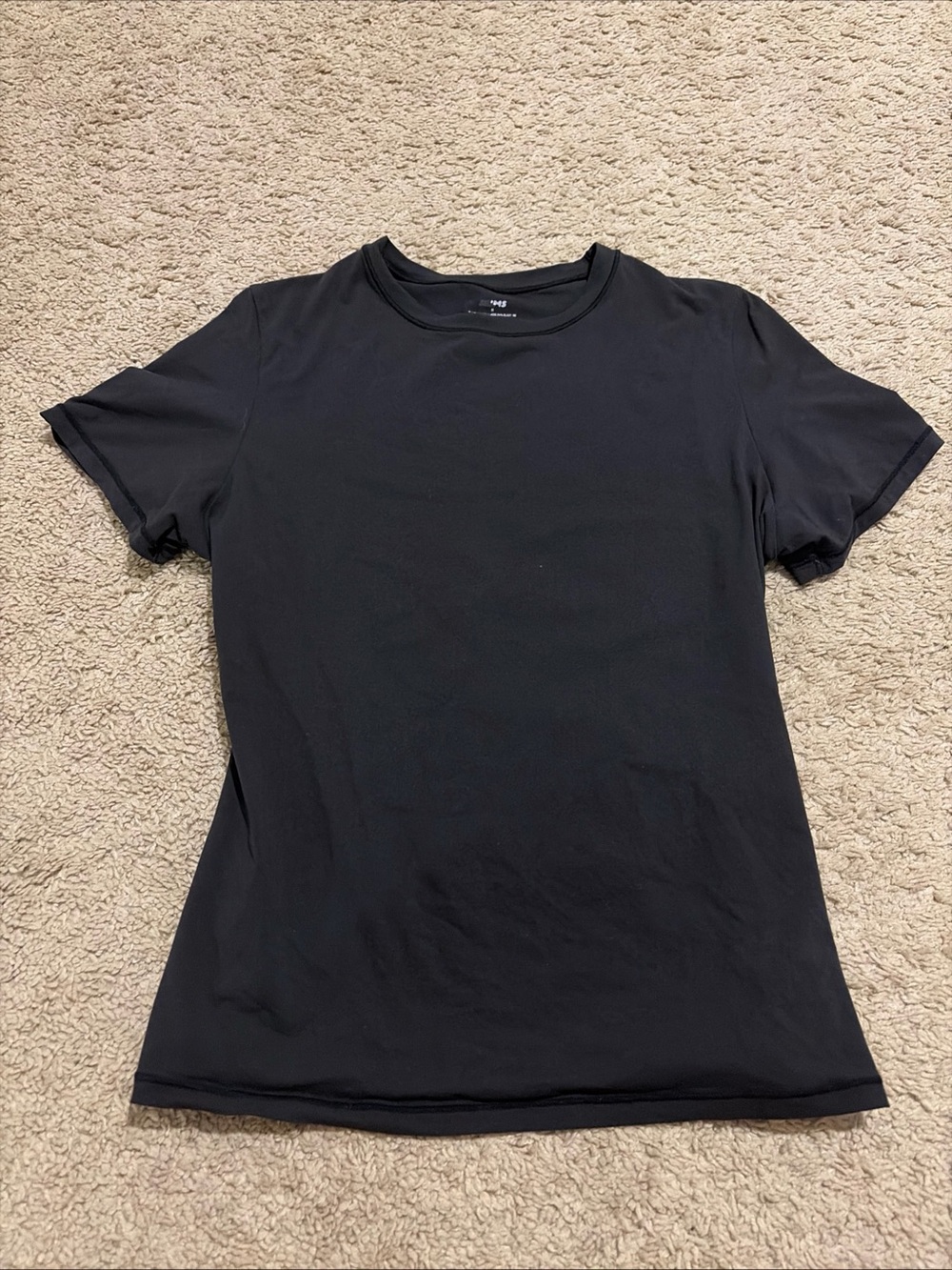 Womens Skims Fits Everybody Black Classic T-shirt Top Size Medium Crewneck